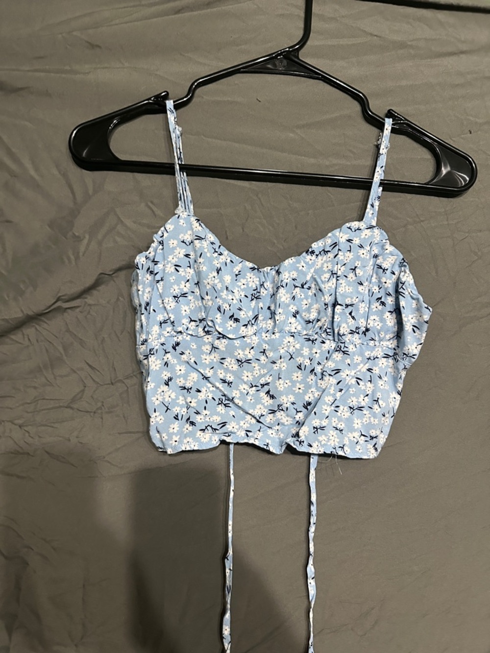 Rue21 Light Blue Floral Tie-Front Cami